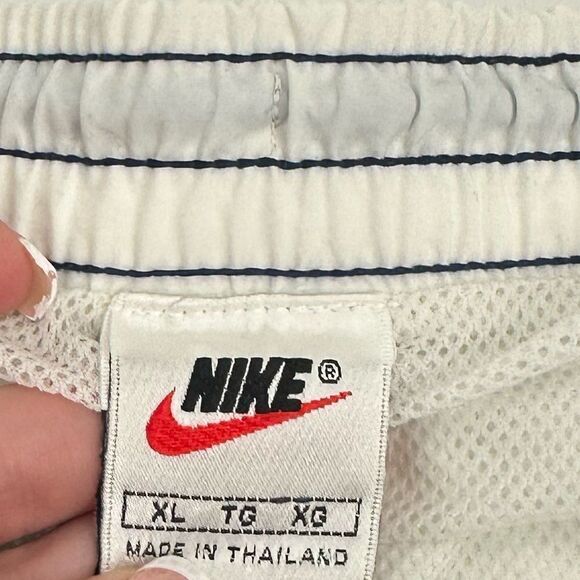 Vintage Nike Men's XL Running Shorts Nylon Blue BIG SWOOSH 90s Y2K White Tag - Picture 11 of 11